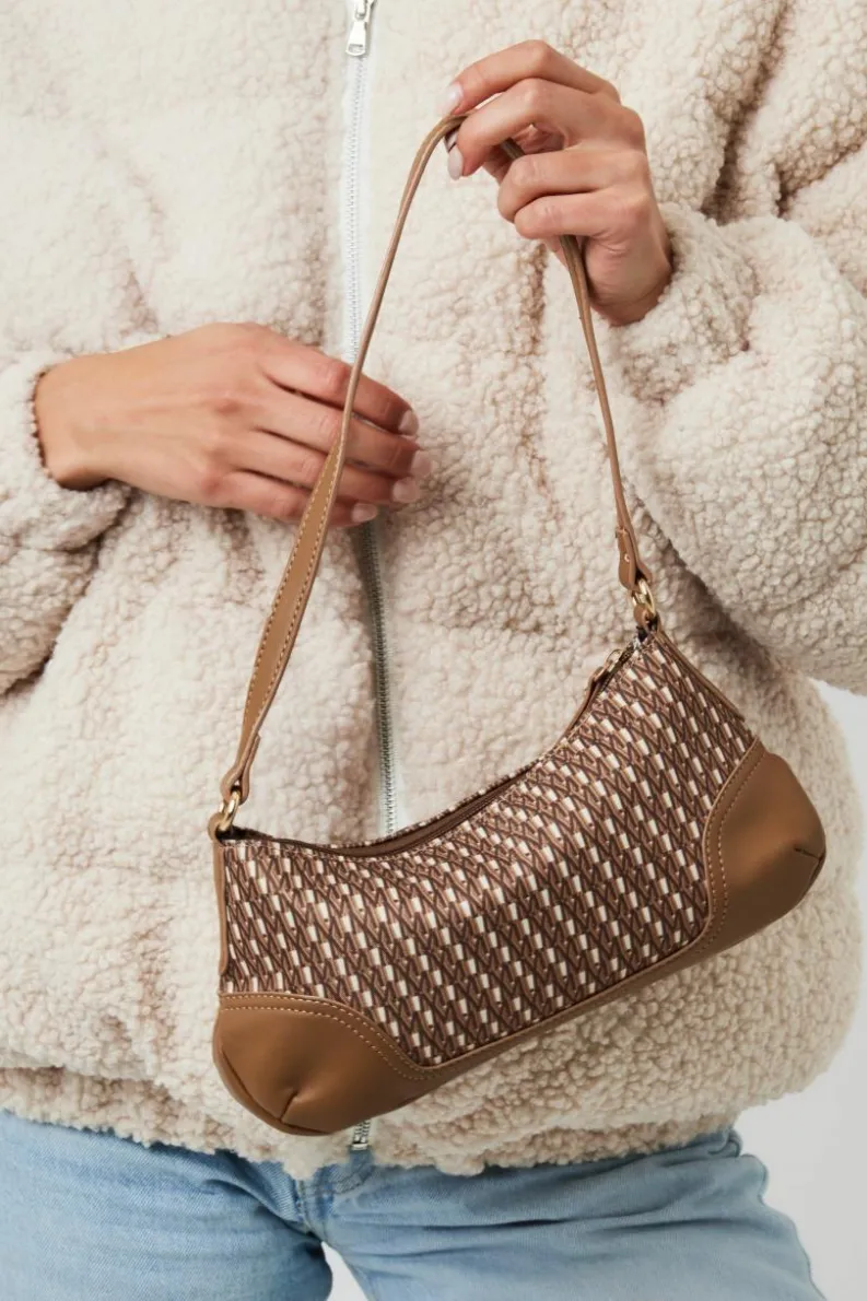 Shoulder Bags*My Accessories London Monogram Printed Shoulder Bag Brown