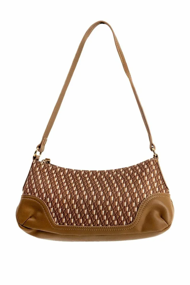 Shoulder Bags*My Accessories London Monogram Printed Shoulder Bag Brown