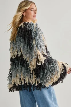 Cardigans*NastyGal Multi Colour Loop Oversized Cardigan grey