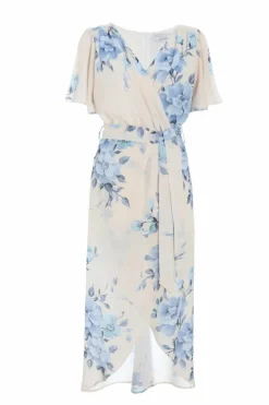Wrap Dresses|Midi Dresses*Quiz Floral Wrap Midi Tie Dress Multi