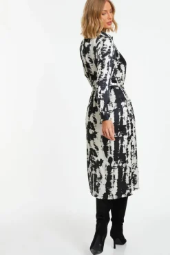 Shirt Dresses*Quiz Satin Marble Print Shirt Dress Multi