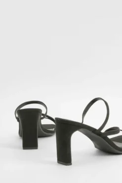 Sandals|Heels*boohoo Multi Strap Heeled Mules black