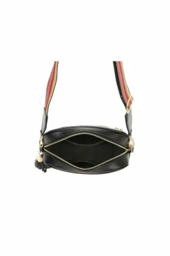 Cross-Body Bags*Kitise Multicolor Metallic Stipe Camera Crossbody Bag With Tassel Charm & Canvas Strap Orange
