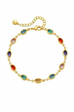 Bracelets*SVNX colour Oval Chain Bracelet Multi