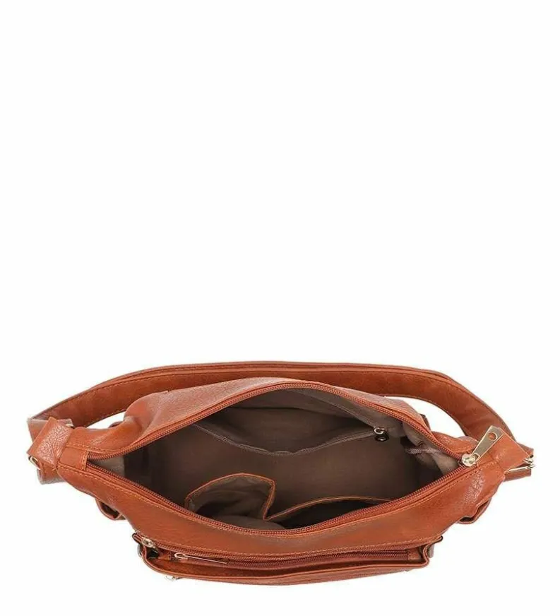 Cross-Body Bags*Kitise Multi-pockets Pu Leather Crossbody Bag Black