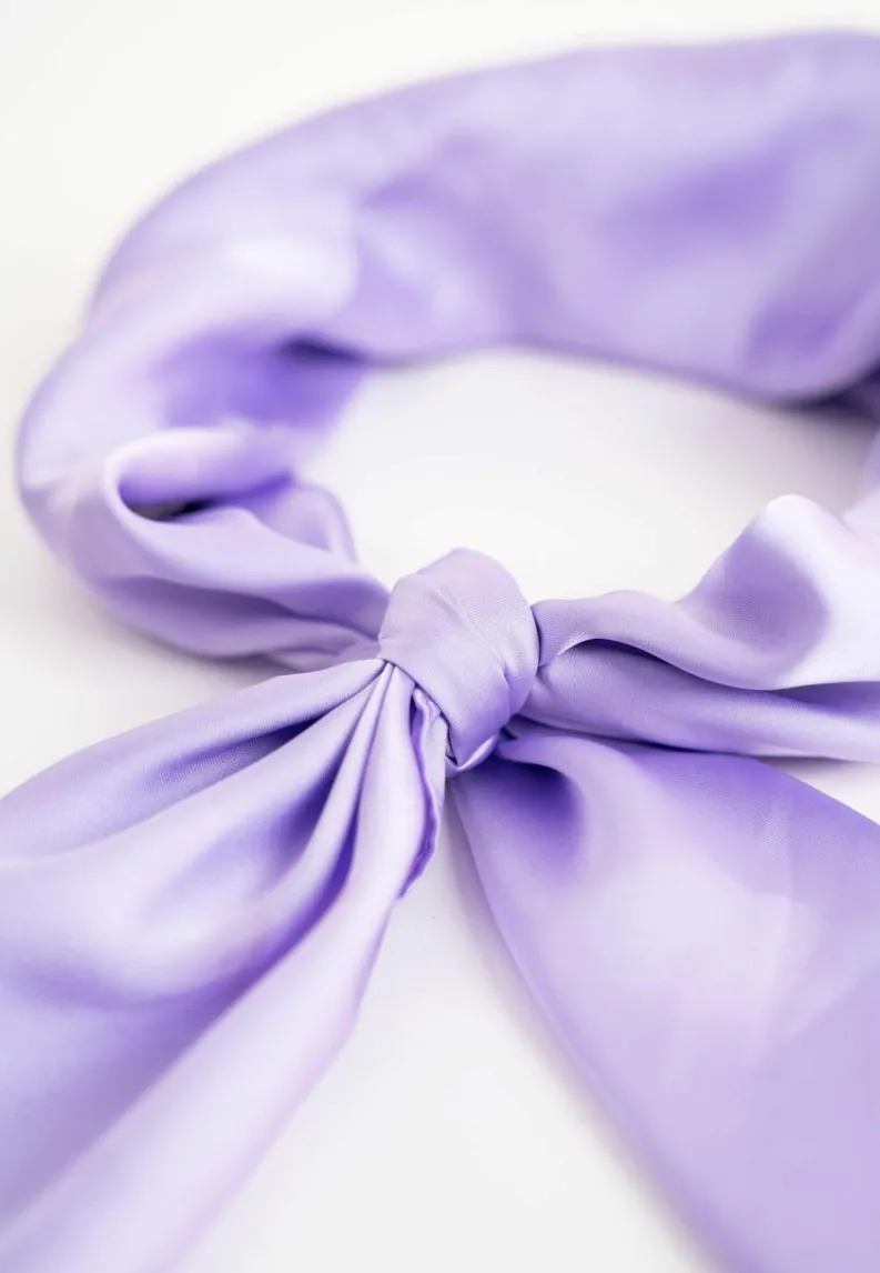 Hair Accessories*My Accessories London Multiway Head Scarf and Neck Tie Lilac