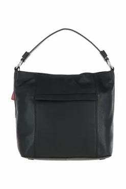 Handbags*Ashwood Leather Musette' Real Leather Hobo Bag Black