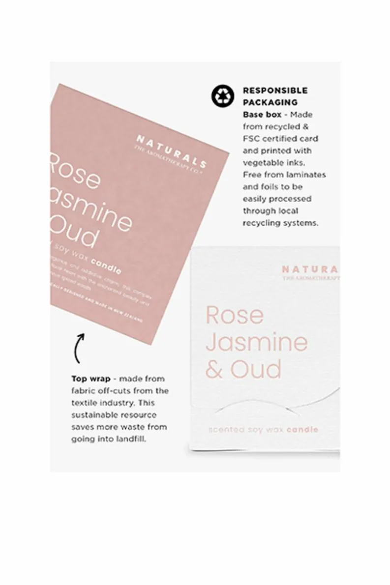 Candles & Diffusers|Candles*The Aromatherapy Company Naturals 400g Candle - Rose Jasmine & Oud White