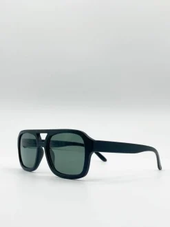 Sunglasses*SVNX Navigator Sunglasses In Matte Black