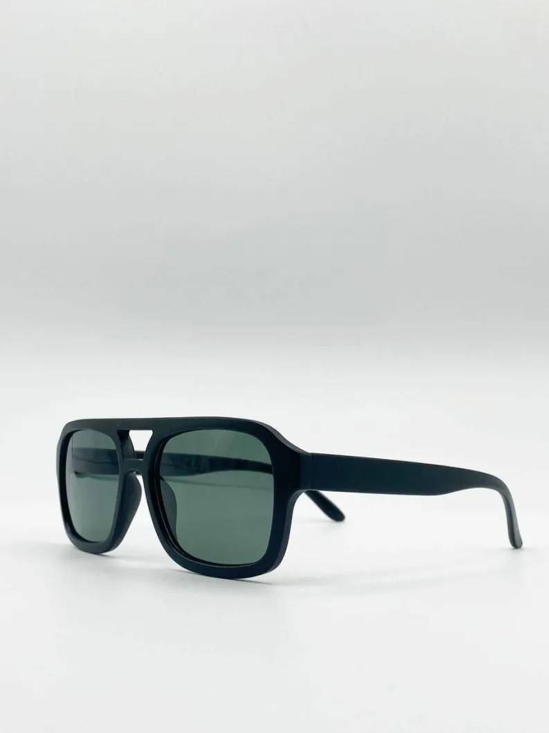 Sunglasses*SVNX Navigator Sunglasses In Matte Black
