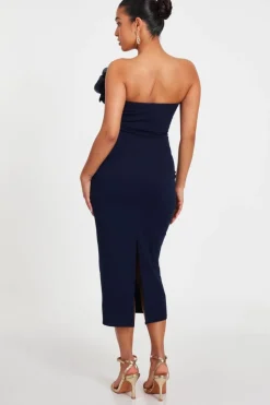 Bodycon Dresses*Quiz Petite Corsage Midaxi Dress Navy
