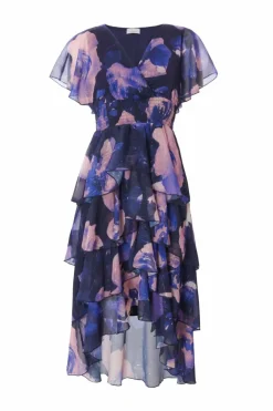 Midi Dresses*Quiz Petite Dip Hem Midi Dress Navy