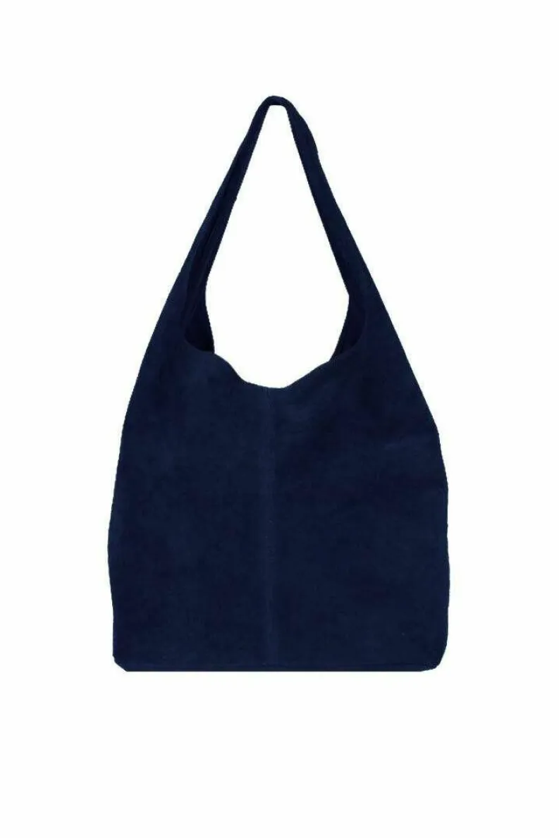 Shoulder Bags*Sostter Soft Suede Leather Hobo Shoulder Bag | BRXYD Navy
