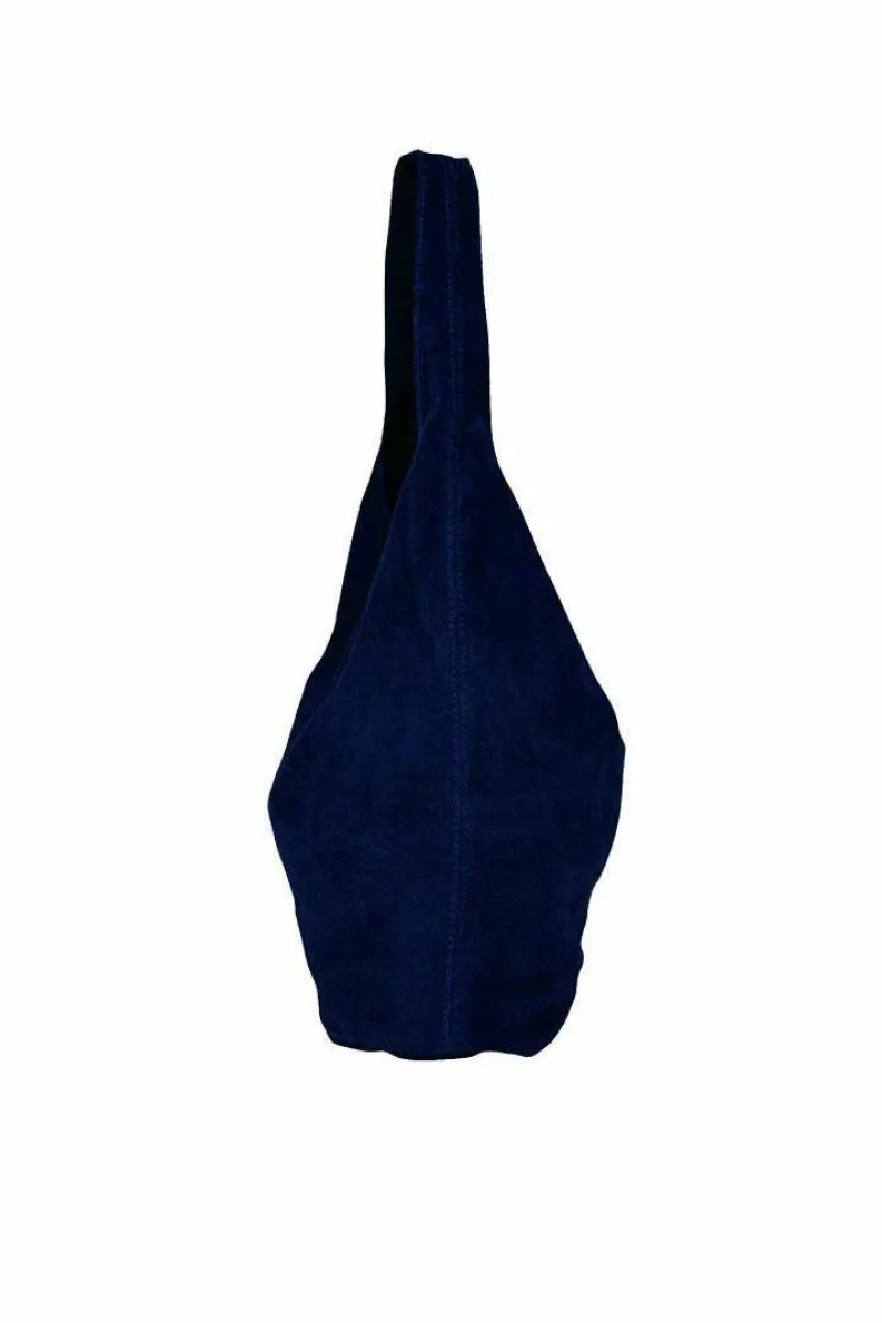 Shoulder Bags*Sostter Soft Suede Leather Hobo Shoulder Bag | BRXYD Navy