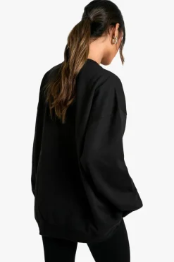 Sweatshirts|Hoodies & Sweatshirts*boohoo New York City Ath Club Oversized Sweatshirt black