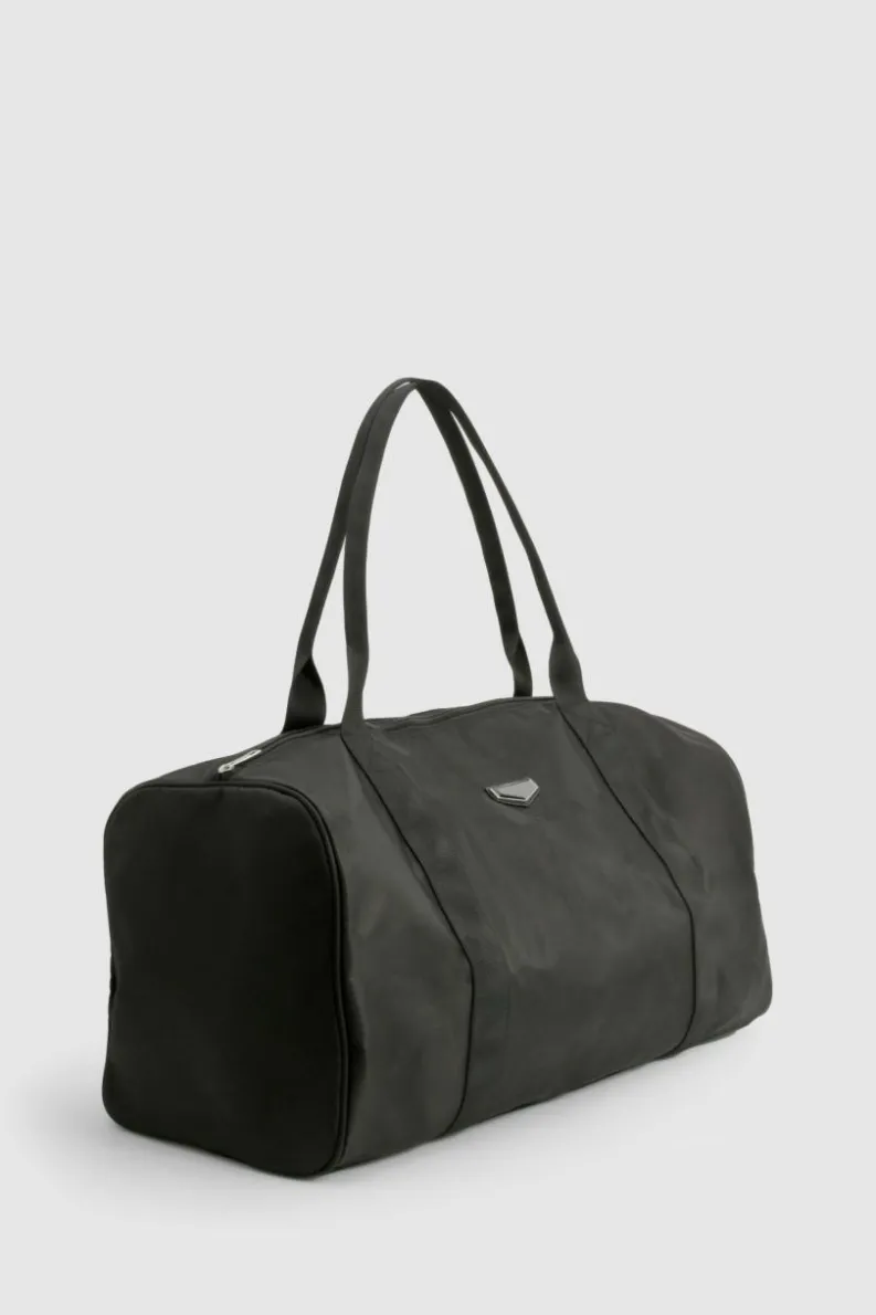 Handbags*boohoo Nylon Travel Holdall Bag black