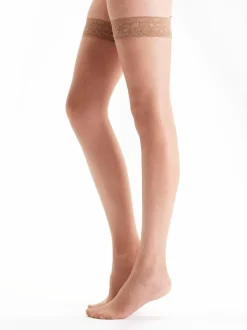 Tights & Socks|Tights & Socks*Pretty Polly Nylons 10 Denier Lace Top Hold Ups - Nude