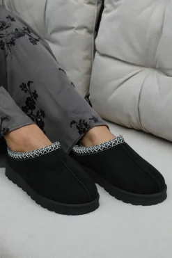 All Boots|Boots*Where's That From Oak' Aztec Detail Faux Fur Lining Mini Boots Black