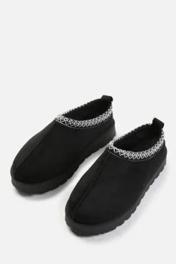 All Boots|Boots*Where's That From Oak' Aztec Detail Faux Fur Lining Mini Boots Black