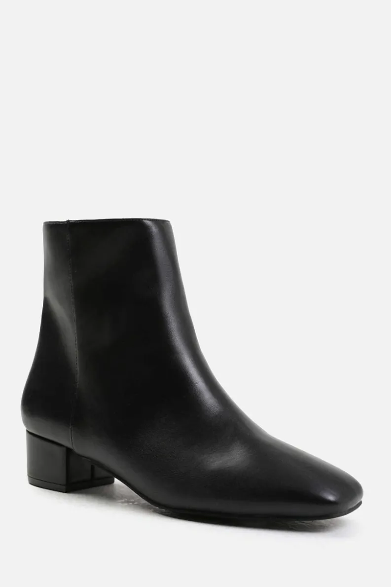Heeled Boots|Ankle Boots*Where's That From Odetta' Low Block Heel Ankle Boot With Side Zip True Black