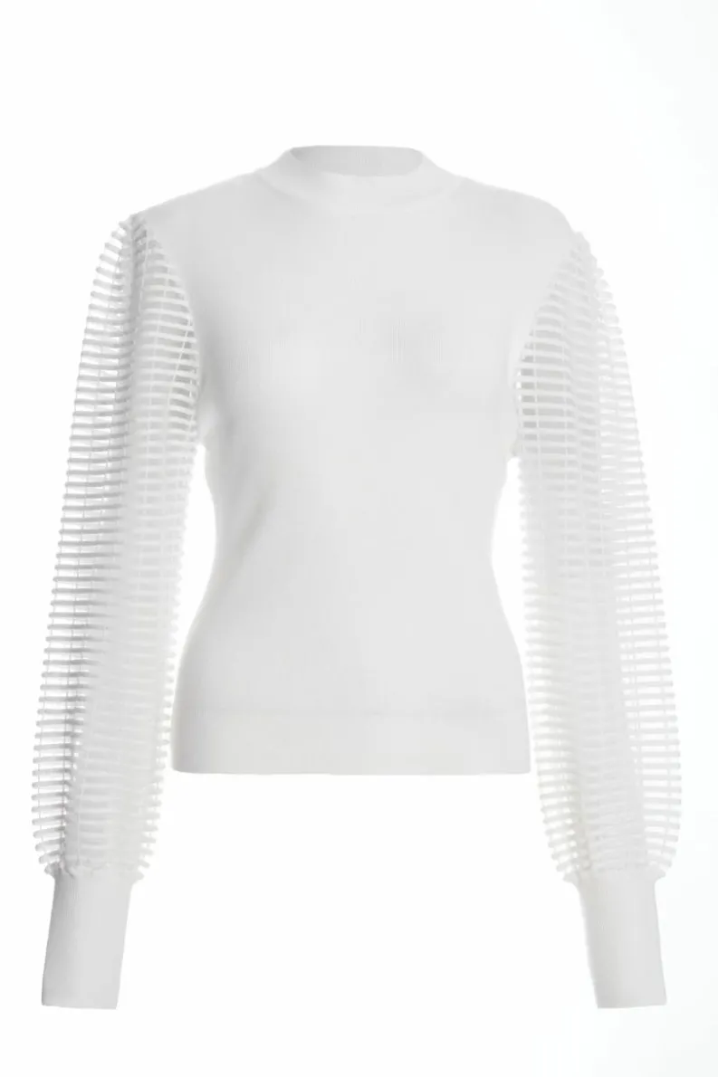 Jumpers*Quiz High Neck Jumper Off White