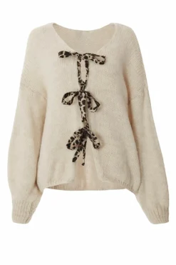 Cardigans*Quiz Knitted Tie Front Cardigan Off White