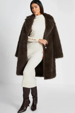 Jumper Dresses|Jumper Dresses*Quiz Ribbed Knit Jumper Dress Off White