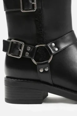 Ankle Boots*Where's That From Olivia' Wide Fit Ankle Boot With Buckle Detailing Black