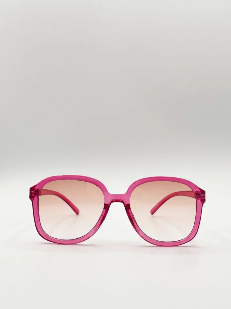 Sunglasses*SVNX Ombre Lense Oversized Sunglasses Pink