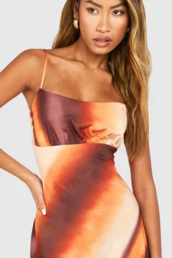 Cami Dresses*boohoo Ombre Mini Slip Dress orange
