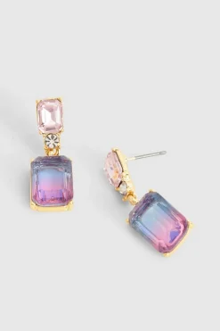 Statement Earrings|Earrings*boohoo Ombre Statement Drop Earrings neon purple