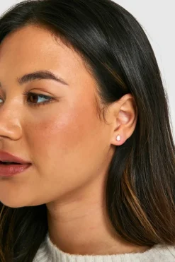 Earrings*boohoo Opal Stone Stud Earrings gold