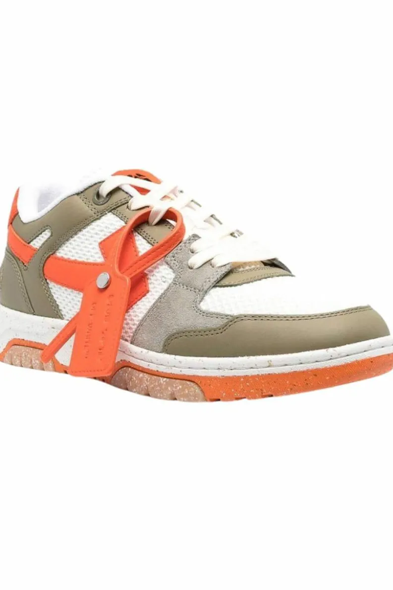Trainers*Off-White Out Of Office Slim Comb Leather Sneakers Green