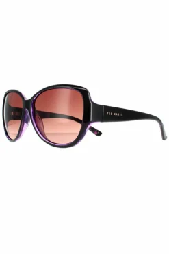 Sunglasses*Ted Baker Oval Purple Brown Gradient TB1394 Shay Black