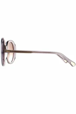 Sunglasses*Chloe Oval Transparent Brown Gradient CH0007S Grey