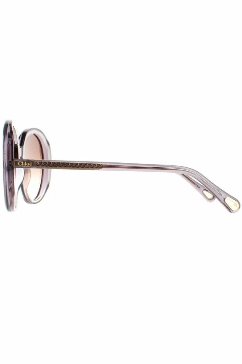 Sunglasses*Chloe Oval Transparent Brown Gradient CH0007S Grey