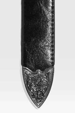 Belts*boohoo Oversize Western Silver Buckle Boyfriend Belt black