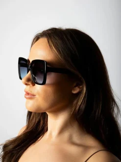 Sunglasses*SVNX Oversized Square sunglasses Black