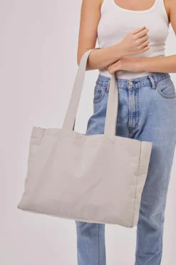 Tote Bags*My Accessories London Oversized Canvas Tote Bag Grey