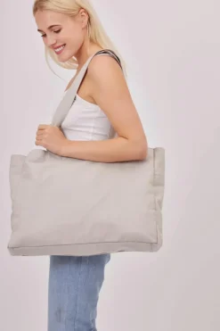 Tote Bags*My Accessories London Oversized Canvas Tote Bag Grey