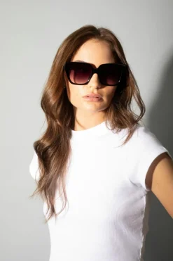 Sunglasses*SVNX Oversized Cat Eye Sunglasses Black
