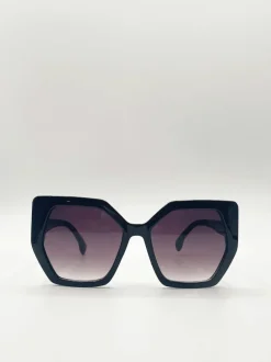Sunglasses*SVNX Oversized Cat Eye Sunglasses Black