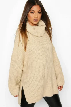 Oversized Jumpers*boohoo Oversized Chunky Knit Jumper stone