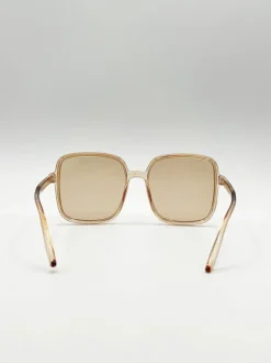 Sunglasses*SVNX Oversized Lightweight Square Frame Sunglasses in Light Brown
