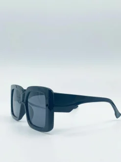 Sunglasses*SVNX Oversized Plastic Frame Square Sunglasses Black
