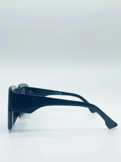 Sunglasses*SVNX Oversized Plastic Frame Square Sunglasses Black