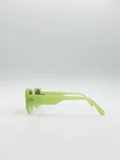 Sunglasses*SVNX Oversized Rectangle Sunglasses in Green