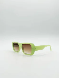Sunglasses*SVNX Oversized Rectangle Sunglasses in Green