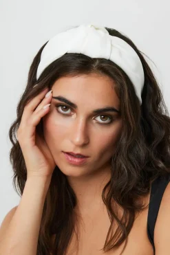 Hair Accessories*My Accessories London Oversized Satin Knot Headband Ivory