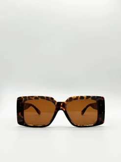 Sunglasses*SVNX Oversized Square Frame in Tortoiseshell Brown